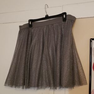 Silver Glitter Skirt